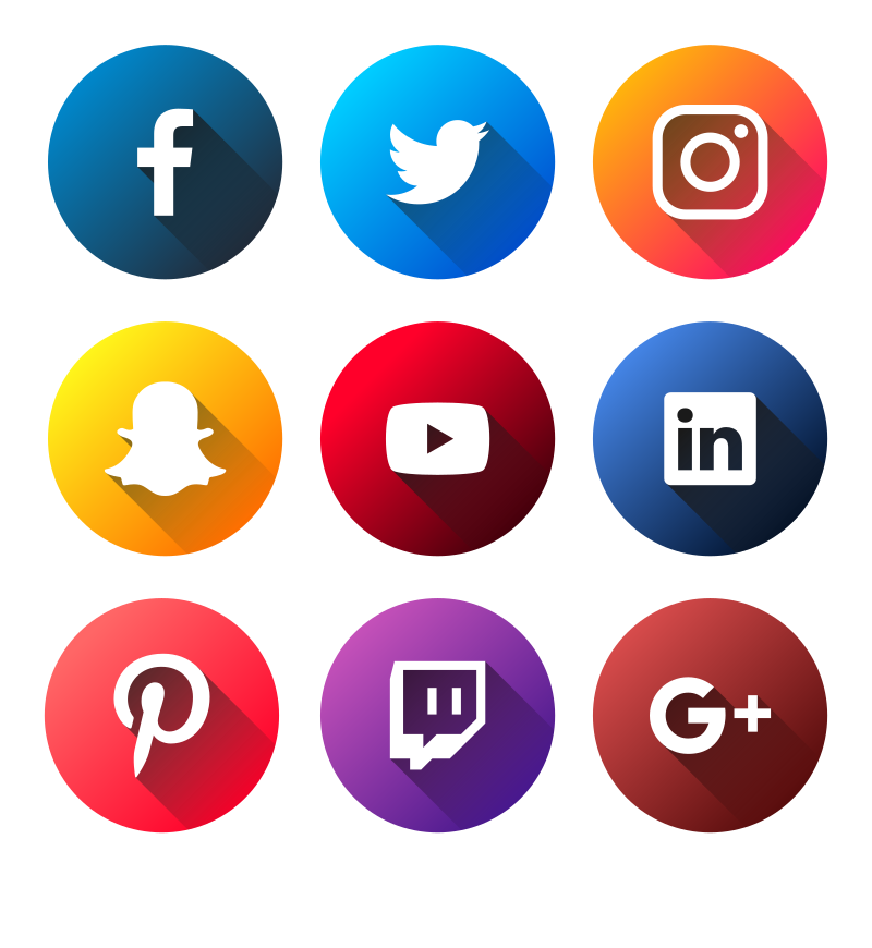 social media icons vector free